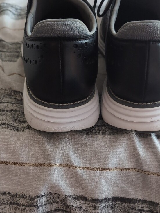 Cole Haan Black Leather Wingtip Oxfords with White Sole main image 5
